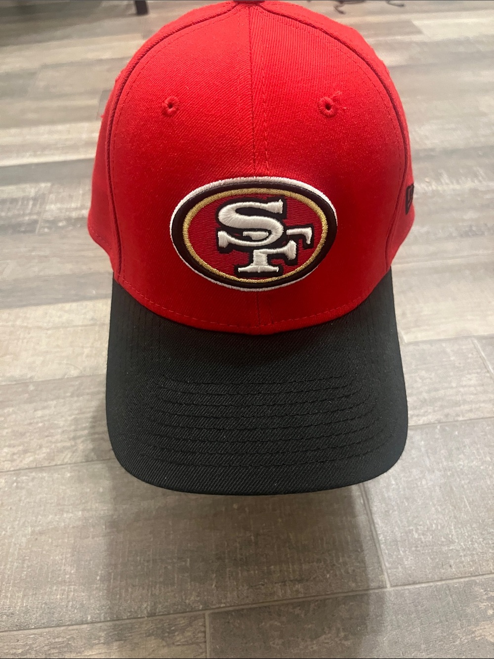 NFL New Era Red and Black 39THIRTY Interior Detail